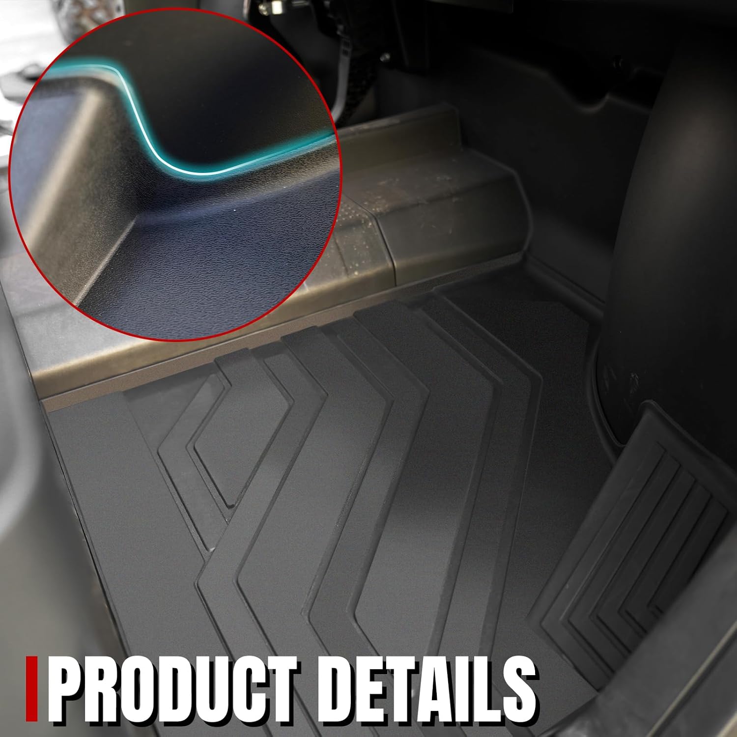 A & UTV PRO Floor Mats for CFMOTO UForce 1000 2019-2025, Front Row Floor Slush Liners All Weather TPE Material Protection for CF Moto UFORCE 1000 XL 2022-2025 Accessories, 2PCS