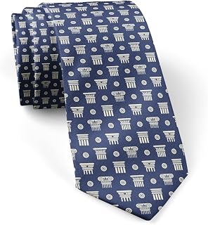 (Greek Roman Ancient Columns) Fashion Novelty Necktie, Conversation Neckwear Ties Great for Party and Events