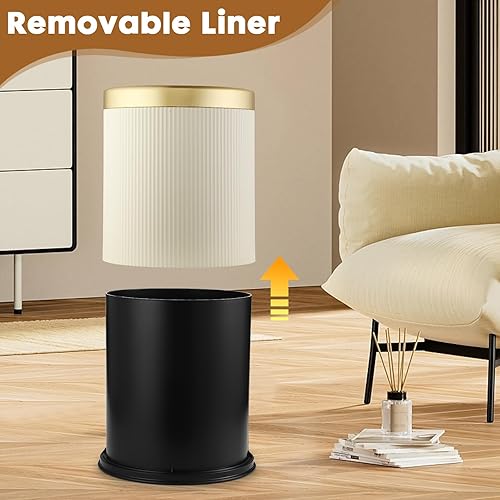 Miniatura 6 de Cubo de basura automático con sensor de movimiento para baño con tapa, cubo de basura sin contacto de 2.8 galones, bote de basura pequeño