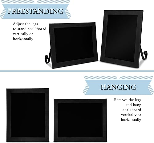 Miniatura 2 de TenXVI Designs Letrero magnético vertical y horizontal de 11 x 13 pulgadas y 8 marcadores de tiza líquida para encimera de cocina, mesas, bodas,