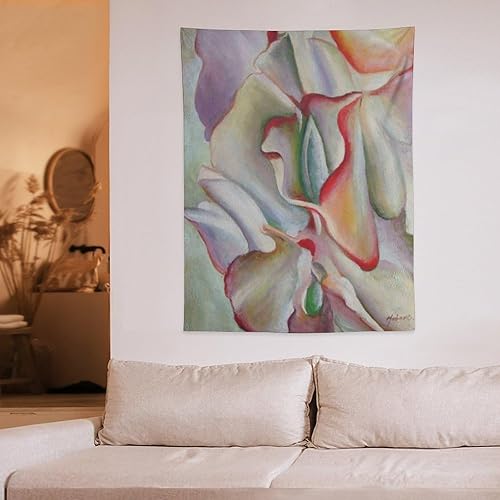 Miniatura 6 de Pink Sweet Peas (1926) by Georgia OKeeffe Painting Poster Wall Art Tapestry Decorative Bedroom Modern Home Print Picture Artworks Tapestries 30"x40"