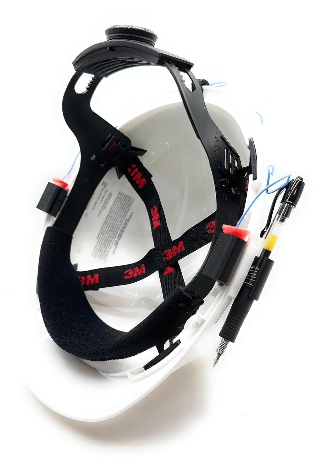 Hard Hat Earplug holder with "TOP" Pen/Marker clip