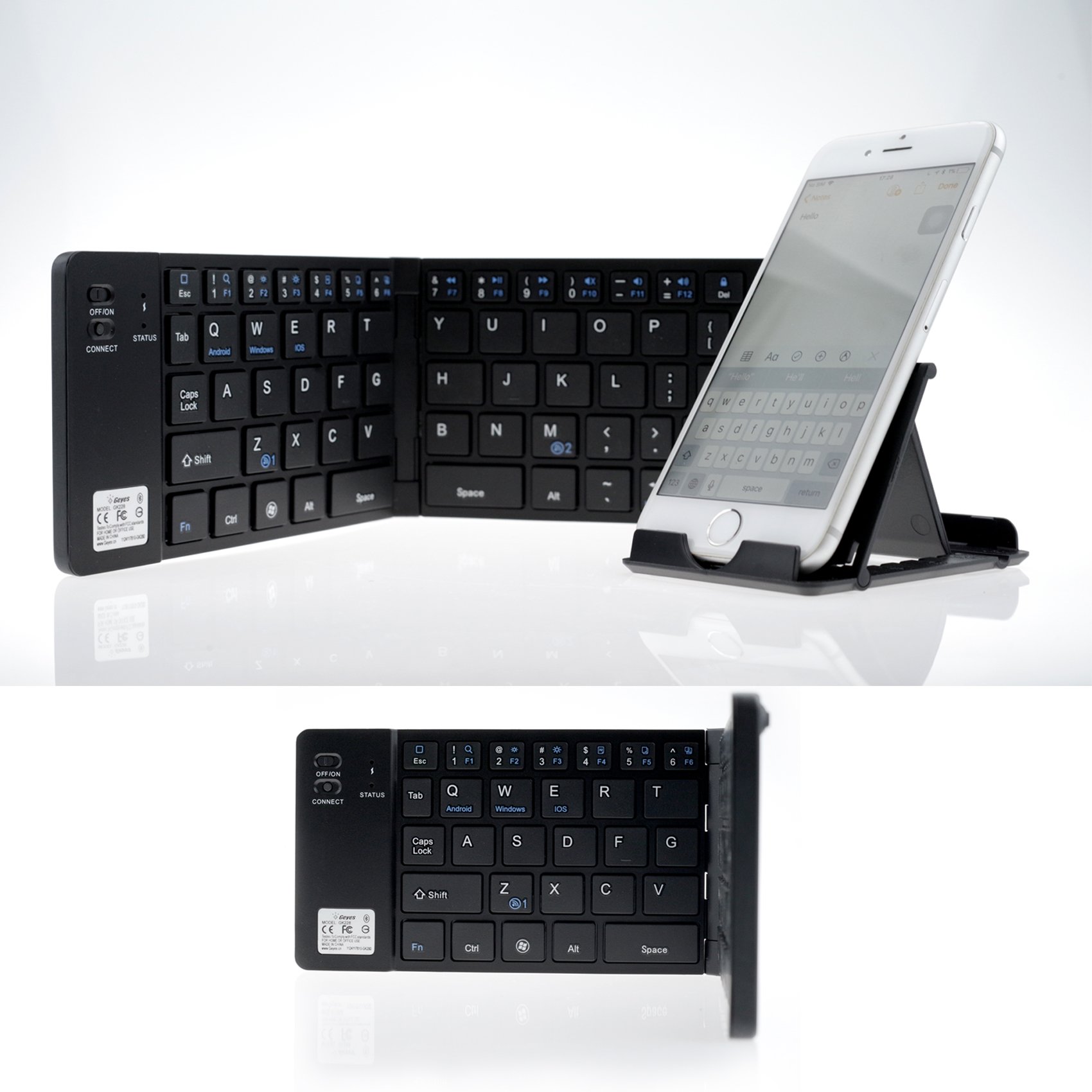 Bluetooth Foldable Wireless Ini Keyboard Geyes GK208 - Bluetooth Keyboard And Foldable Keyboard Price