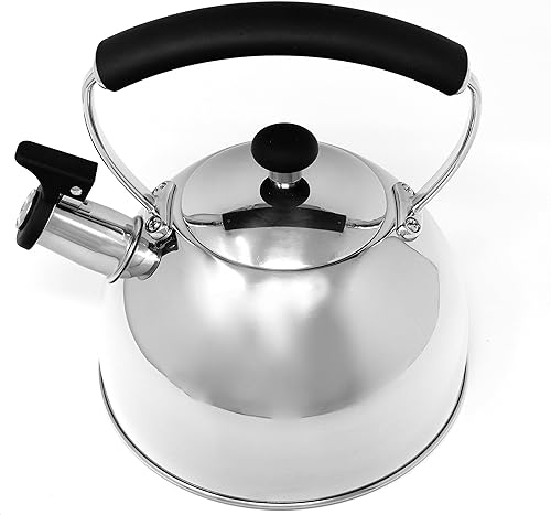 Miniatura 4 de Norpro Hervidor de té silbante de acero inoxidable 8.5" x 7.875" x 7.875"