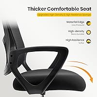 Vista 5 de Sweetcrispy Silla Alta de Escritorio de Dibujo - Taburete Alto Ergonómico para Computadora con Altura Ajustable y Cómodo Soporte Lumbar, Mostrador