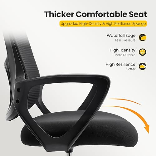 Miniatura 5 de Sweetcrispy Silla Alta de Escritorio de Dibujo - Taburete Alto Ergonómico para Computadora con Altura Ajustable y Cómodo Soporte Lumbar, Mostrador