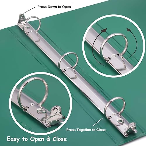 Vista 143 de COMIX Carpeta de 3 anillos de 1 pulgada con cubierta transparente, carpeta de vista de 1 pulgada con capacidad para 200 hojas de papel tamaño carta