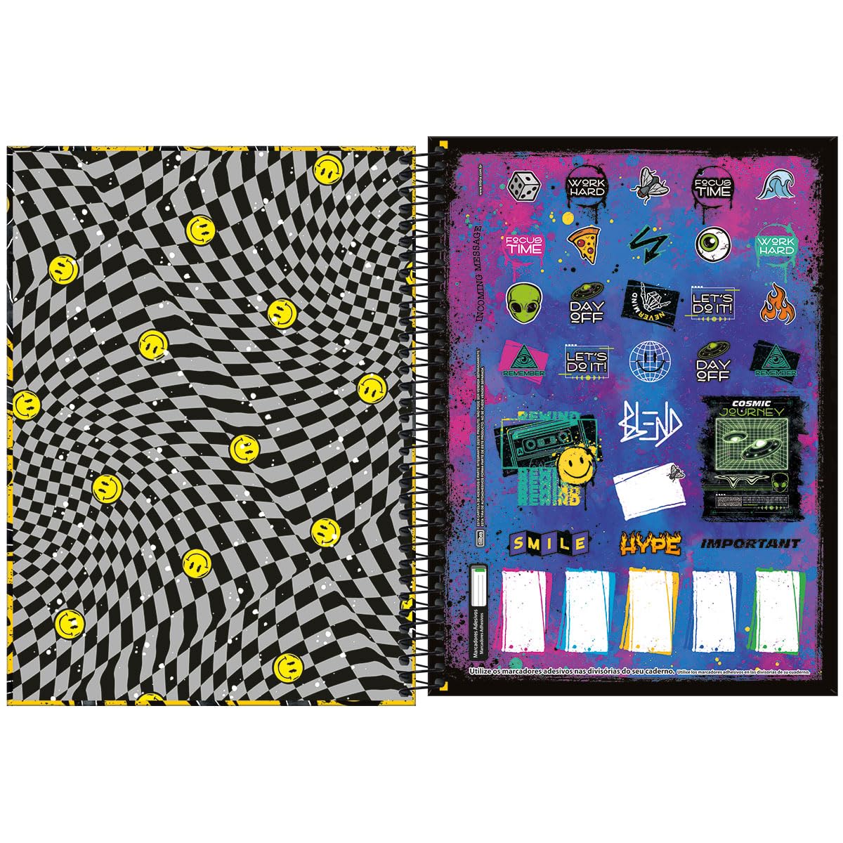 Tilibra - Caderno Espiral Capa Dura Universitário 10 Matérias Hype