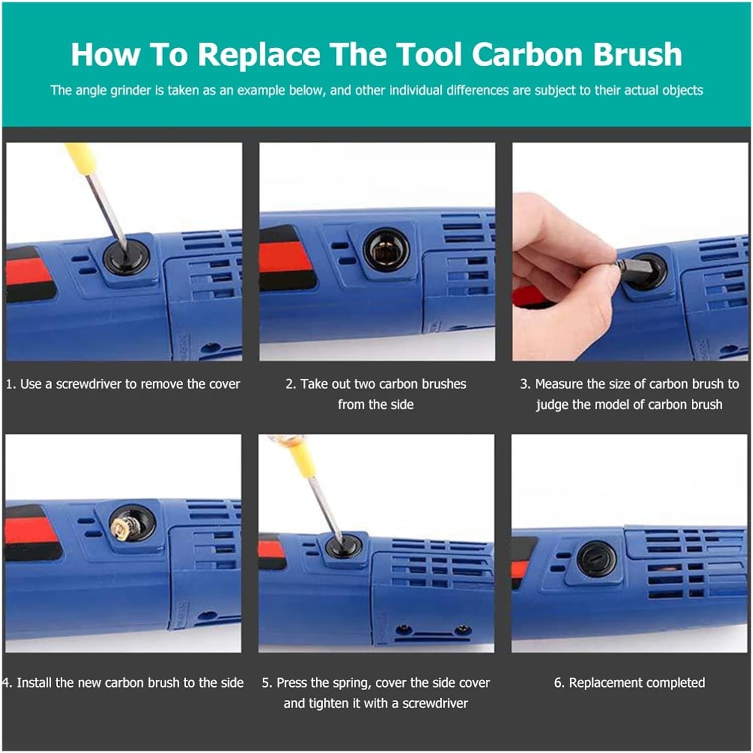 Carbon Brushes 30pcs Motor Carbon Brush Set Replacement Parts For Most Power Tools Electric