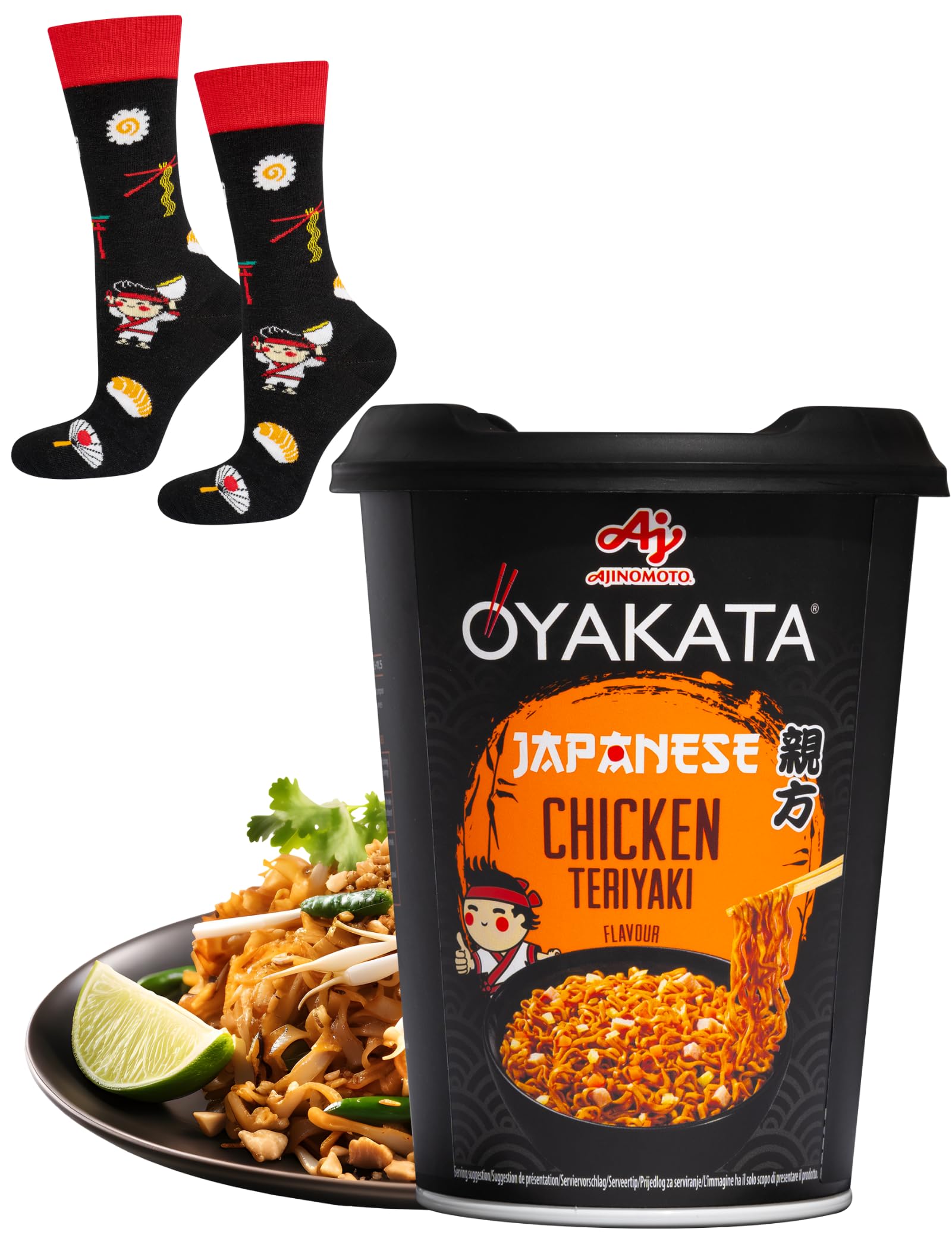 soxo Oyakata Instant Soup Mens Socks Funny Gifts Funky Cotton Sock Crazy Gift Idea 6.5-10.5 Oyakata Teriyaki