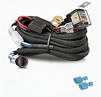 Vista 9 de ANGU OFFROAD - Arnés de cableado de 2 cables, kit de cable de nailon de 12 V 40 A para barras de luz LED, luces antiniebla, luces de trabajo