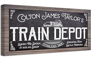 Personalized Canvas Wall Art for Train Lovers