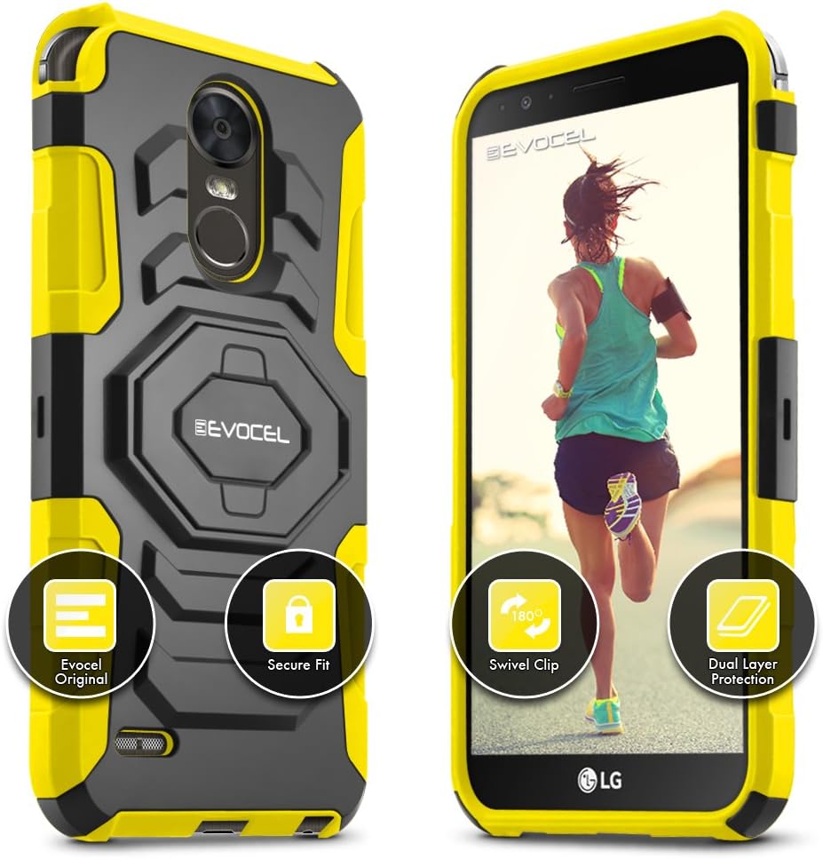 Evocel New Generation Series Phone Case Compatible with LG G Stylo 3 (2017 Release) with Belt Clip Holster and Kickstand, Yellow