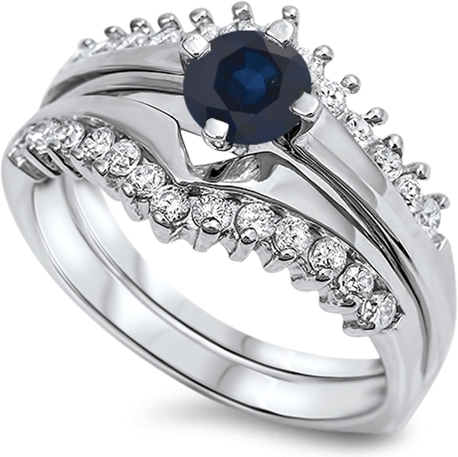 CHOOSE YOUR COLOR Sterling Silver Round Ring