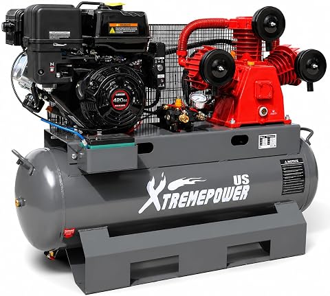 XtremepowerUS 13.0HP Horizontal 30 Gallon Air Compressor Tank Gas-Powered