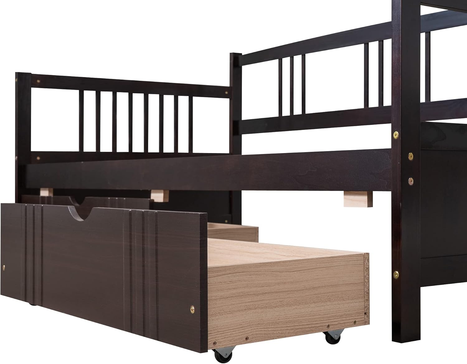 Bellemave Daybed with Drawers, Wood Twin Daybed Frame, Twin Size Day Bed for Kids Adults, Multifunctional Platform Bed, Espresso