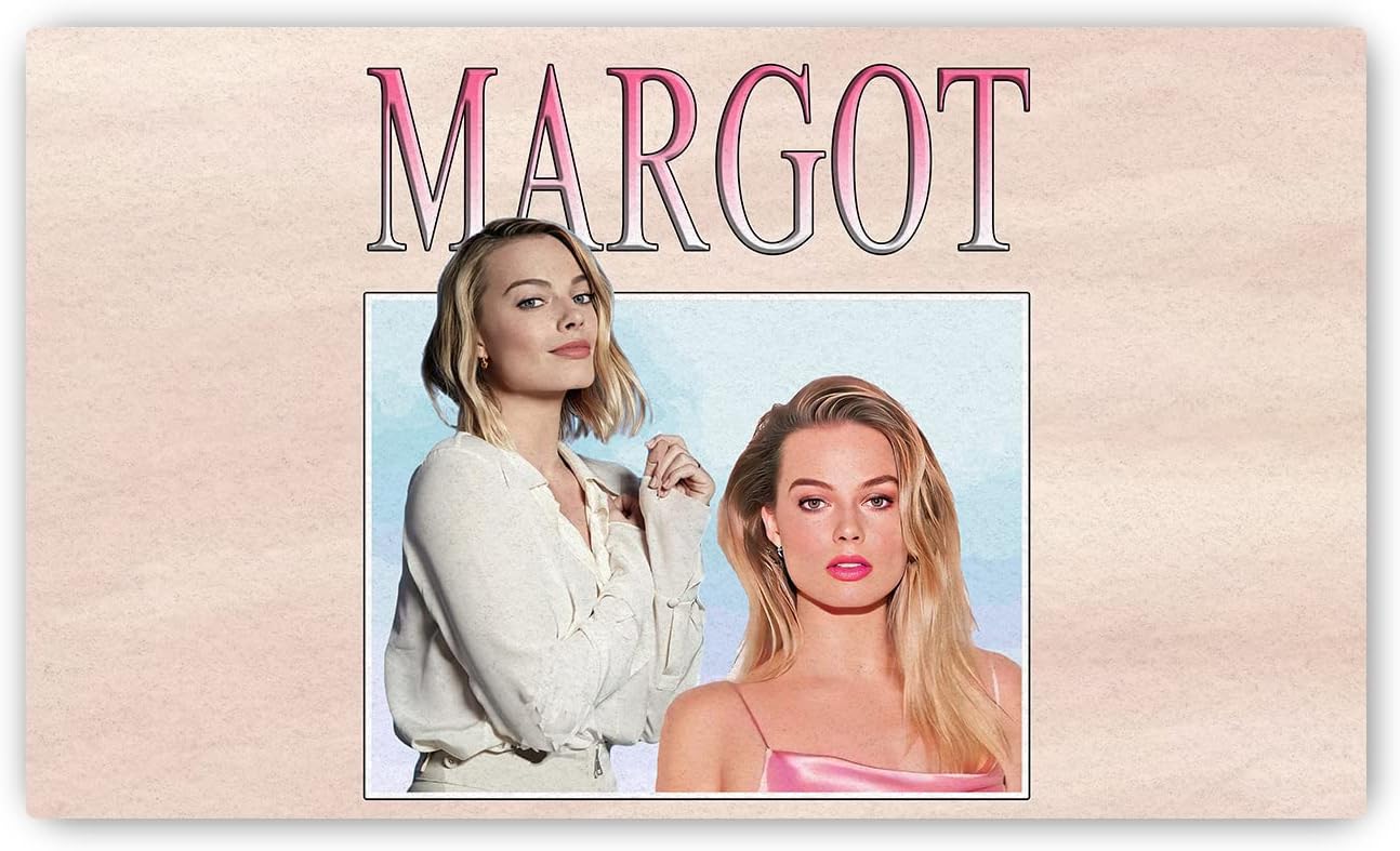 Margot Actress Doormat Robbie Merch Indoor Outdoor Welcome Mat Rubber Base Non Slip for Home Bathroom Bedroom Living Room - 001