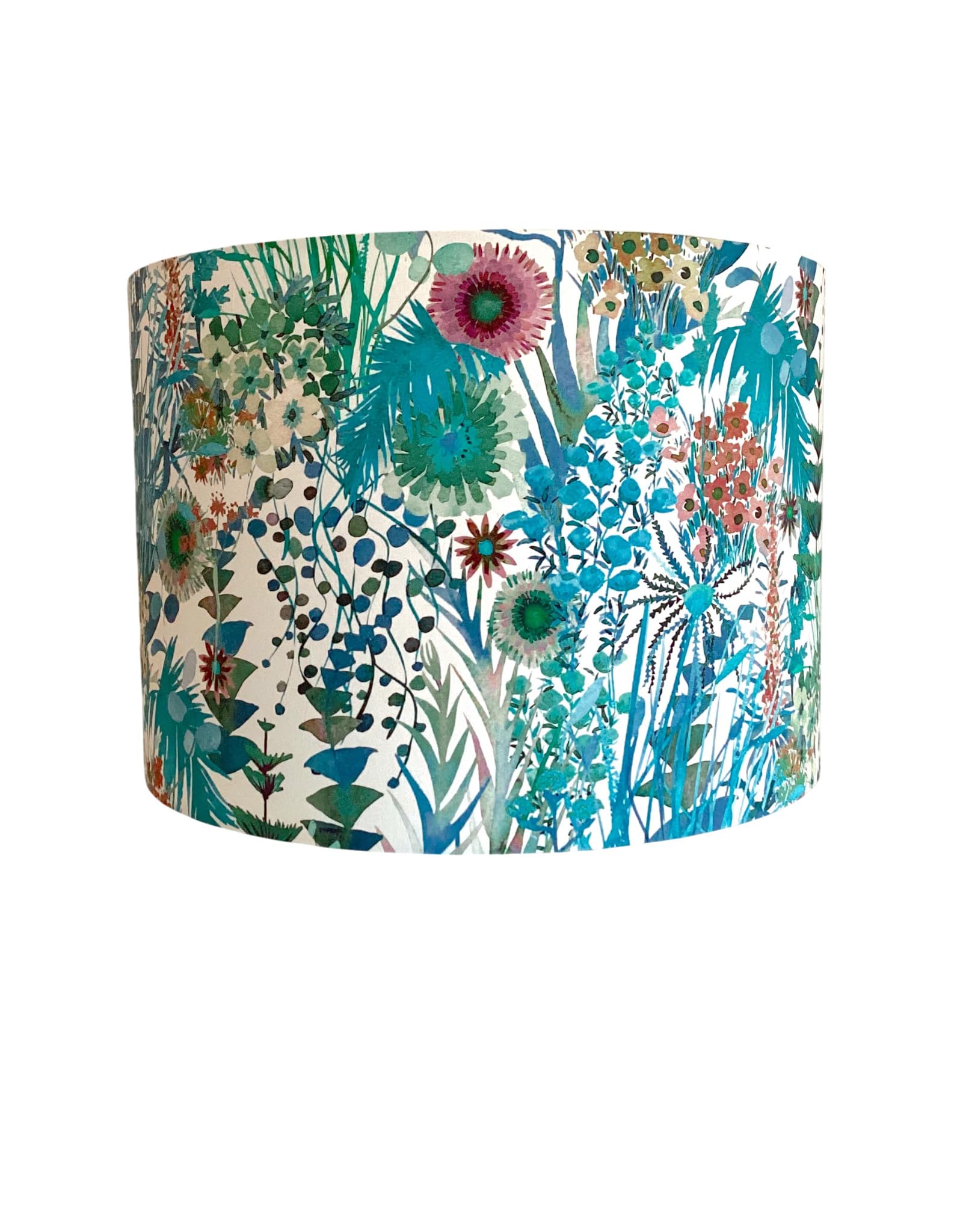 Liberty of London Tresco Teal Blue Floral lampshade | 30cm | 40cm | Table Floor Ceiling Light-Shades… (Medium (30cm Diameter), Table/Floor Lampsha)