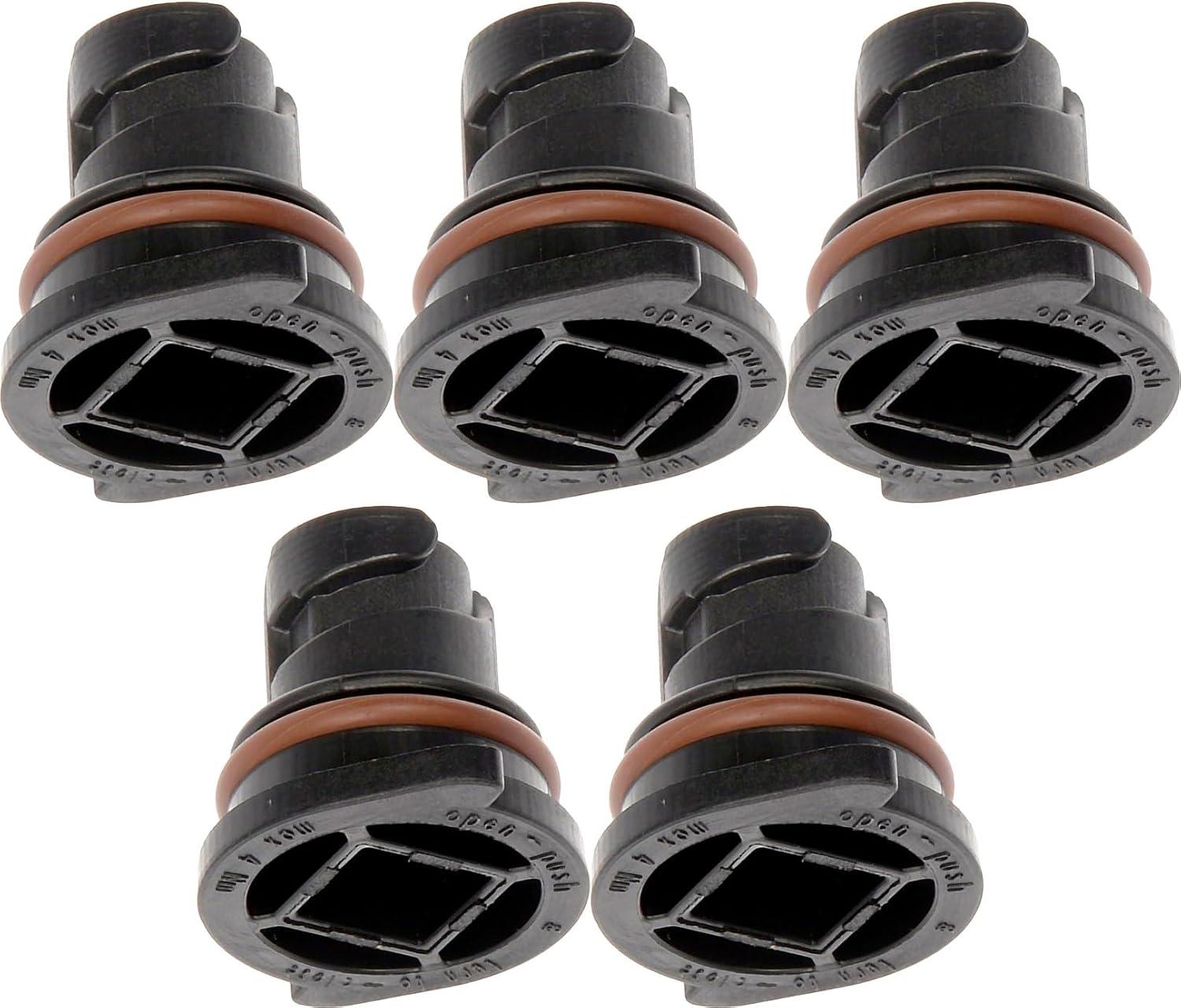 APDTY 170114 Engine Oil Drain Plug w/O-ring Gasket; Plastic (Pack Of 5)