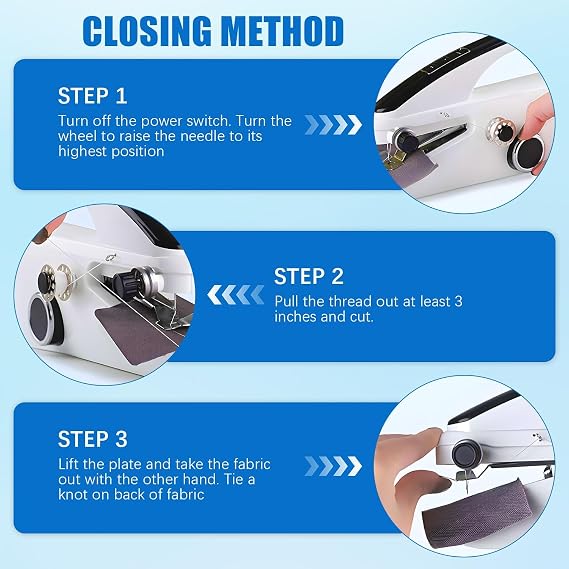 Mini Handheld Sewing Machine, Portable Electric Sewing Machine for Beginners, Hand Stitching Machines with Complete Accessory Kit, for Emergency Clothing Repair on The Go