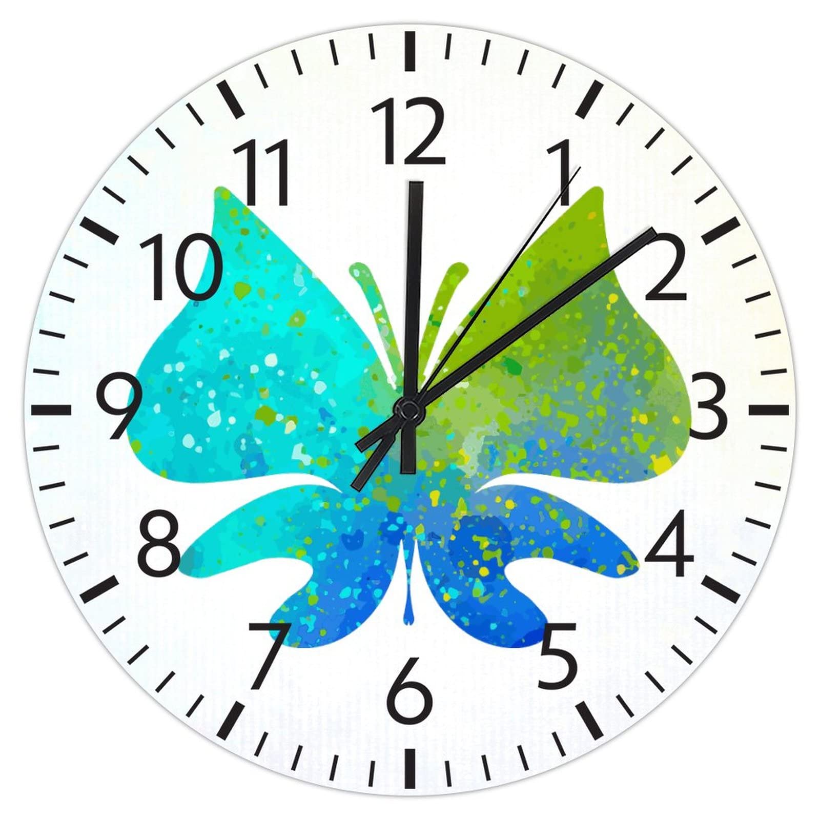 Horloge murale silencieuse en PVC pour chambre à coucher résolvant les bruits nocturnes