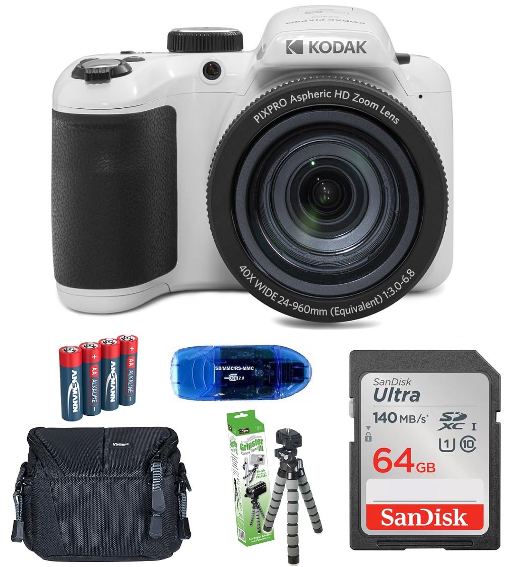 KODAK AZ405 Bridge 20MP Con Zoom 40x | Include Scheda SD 32GB E Alimentazione A Batterie AA