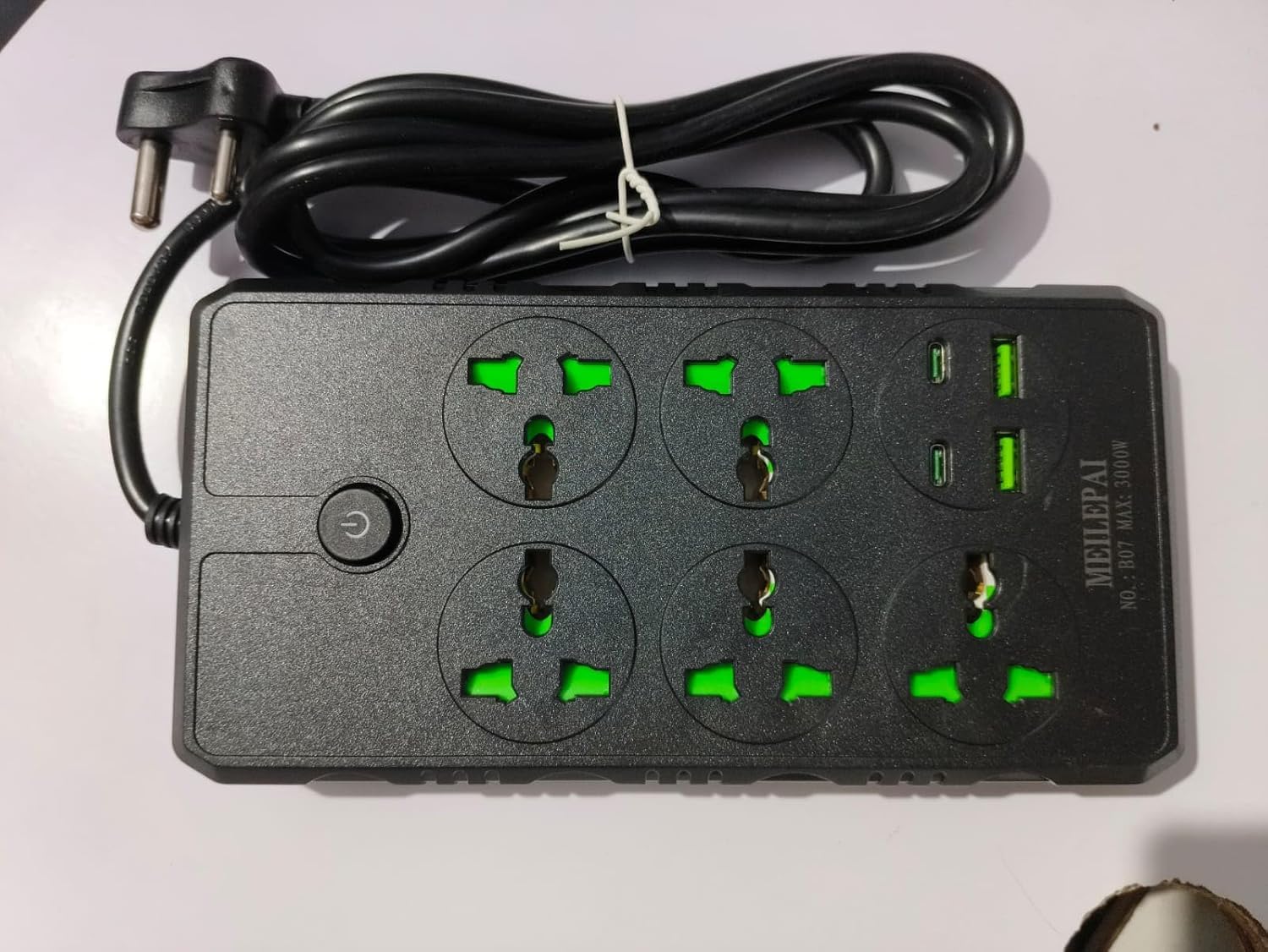 7Seas Heavy Duty Power Strip with 6 Universal Sockets & 6 USB Ports|Extension Board with Type-C,Surge Protector & Master Switch|Multi Plug Cord for TV, PC,Mobile,Laptop–Office & Home Use (Model-2)-image-18