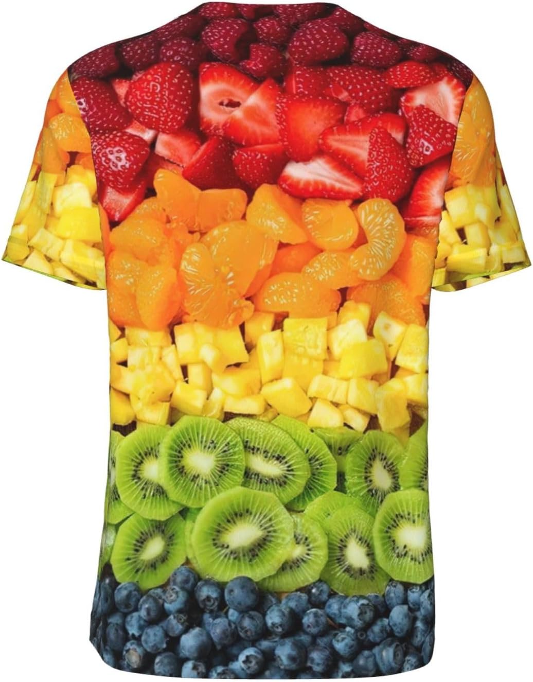 Fruit Rainbow Stylish Softball Jersey,Personalized and Breathable Baseball Button Down for Men for All Seasons and Occasions