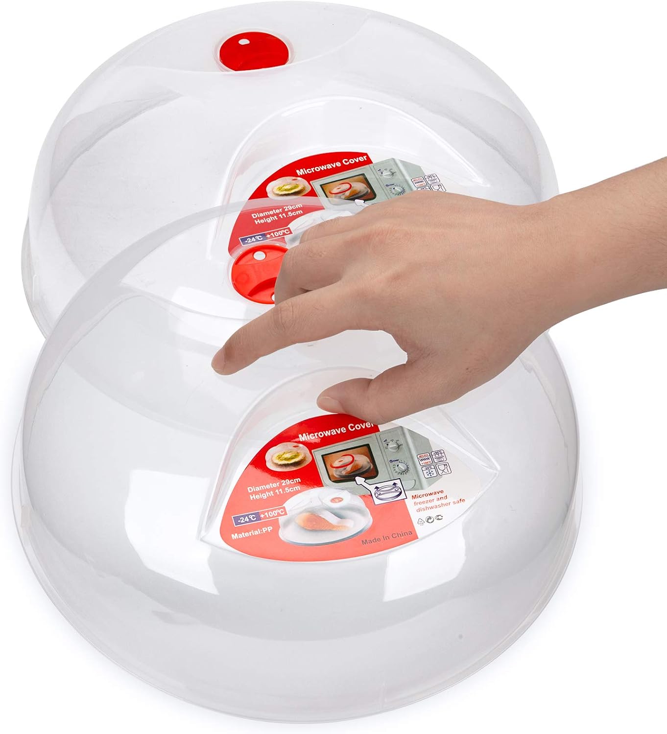Microwave Plate Cover,Microwave cover for food 11.5 Inch BPA Free Dishwasher Safe (2, Orange)