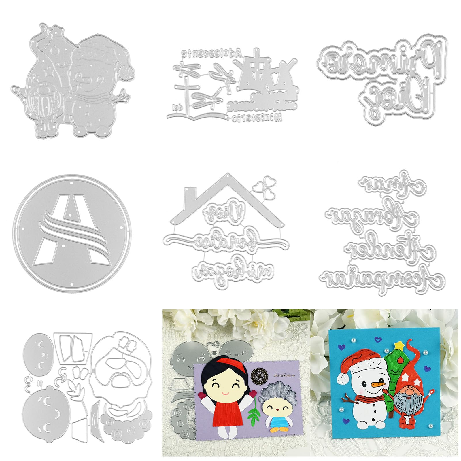 Plantilla de acero al carbono para hacer tarjetas, decoración troquelada para manualidades, herramientas de fabricación de tarjetas, moldes de plantilla, troqueles de corte de marco