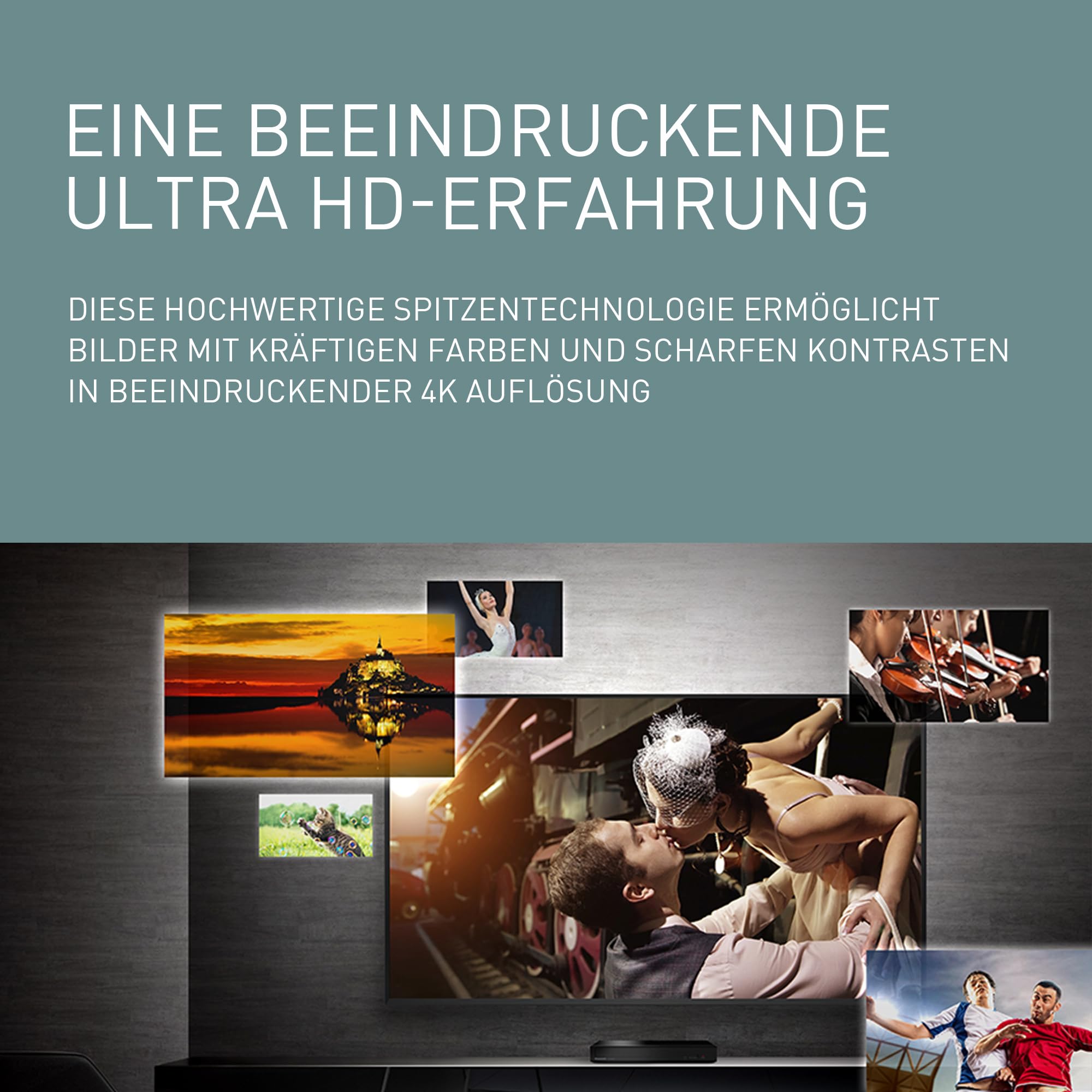 Panasonic DP-UB154EG-K Ultra HD Blu-ray Player in schwarz (HDR10+, 4K Blu-ray Disc, 4K VoD, Dolby Atmos, HDMI, USB)