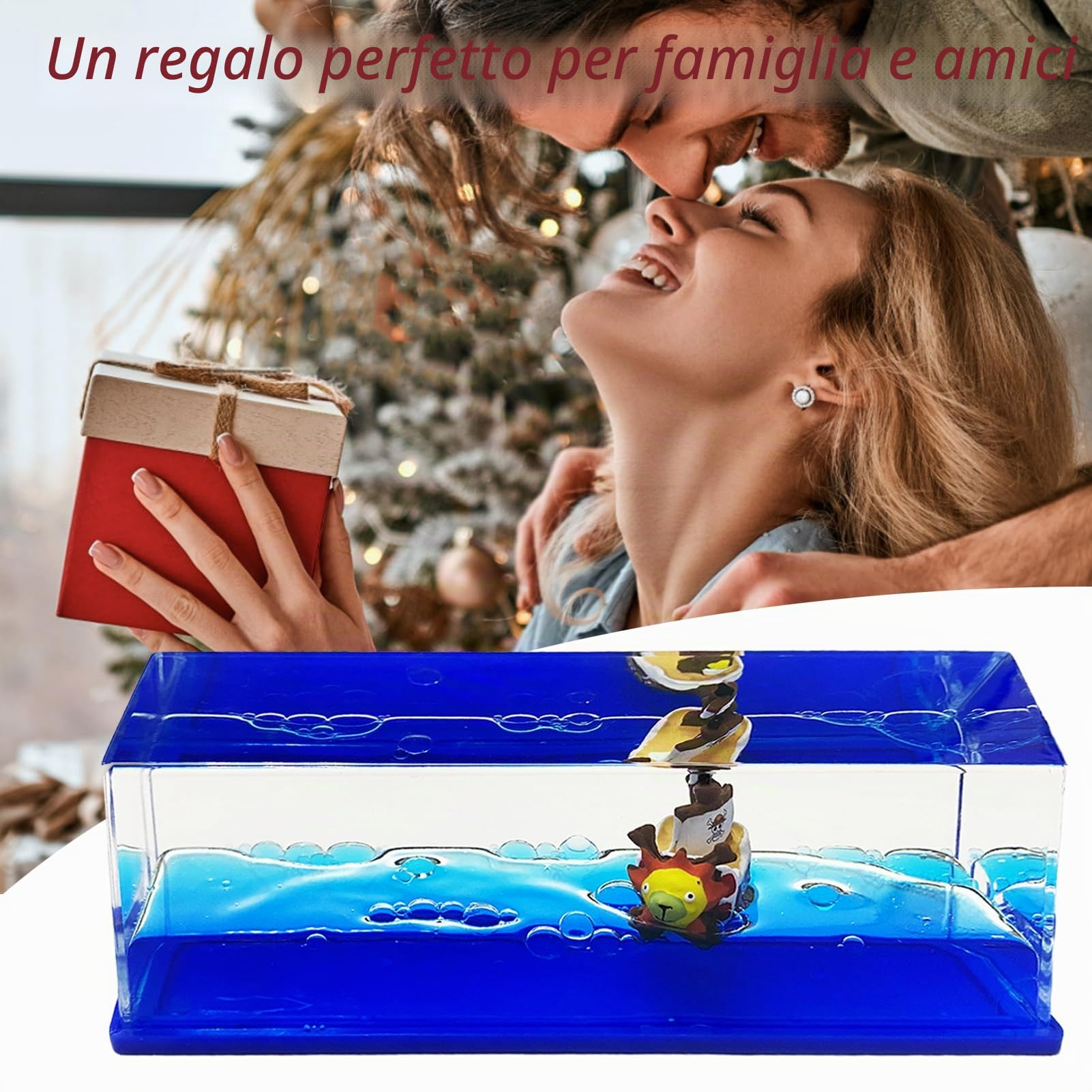 Byhsoep Nave Pirata in Bottiglia, Fluid Drift Flacone Thousand Sunny Cruise Ship Fluid Drift Bottle Scatola Pirate Ship Decoration Ein Nave per Casa Decorazione
