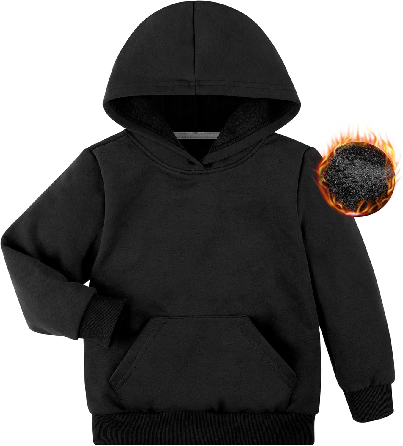 BIG ELEPHANT Boys Hooded Sweatshirt Fleece Pullover Hoodies Long Sleeve Warm Hoodie Sweatshirts with Pocket for Kids