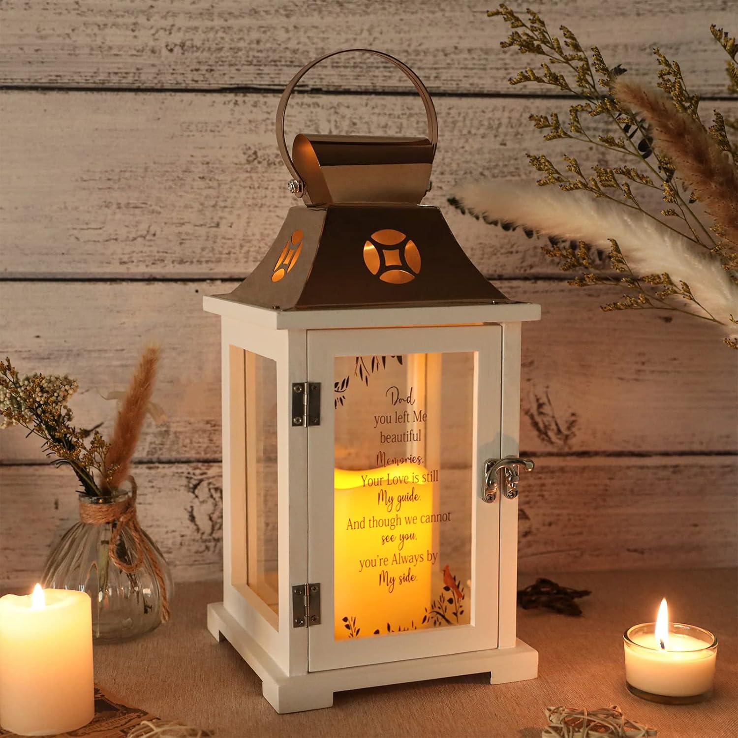Memorial Lantern -Thoughtful Funeral Gifts for Loss of Dad, Memorial Gifts, Sympathy Gifts, Bereavement Gifts, Rememberance Gifts for Loss of Father