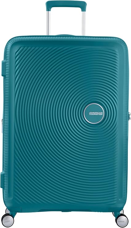 American Tourister Soundbox - Hard Shell Suitcase 77 cm Large - Trolley Suitcase with 4 wheels, TSA Lock, Expandable & Light - 97/110 L - Green (Jade Green)