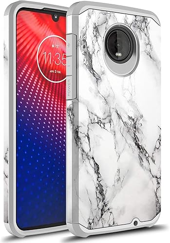 Miniatura 6 de Rosebono - Funda compatible con Motorola Moto Z4Z4 Play, delgada, híbrida, a prueba de golpes, funda de armadura gráfica para Motorola Moto Z4Z4