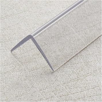 YXXSDP 28 35 43 51 59 61 Inch Long Clear Edge Protector Strip, L-Shaped Self-Adhesive Wall Corner Guards Corner Shield, for Hotels Restaurant School, Easy to Install Size 3x90cm/1.18x35.4 in