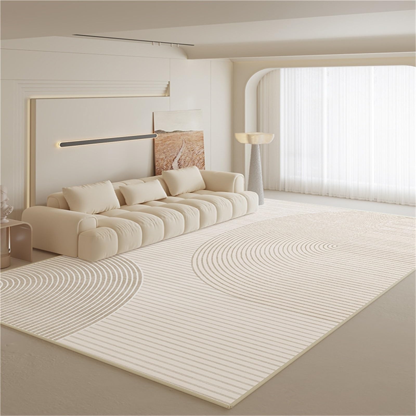 Tapis bohème lavable fini les glissades dans le salon et la chambre