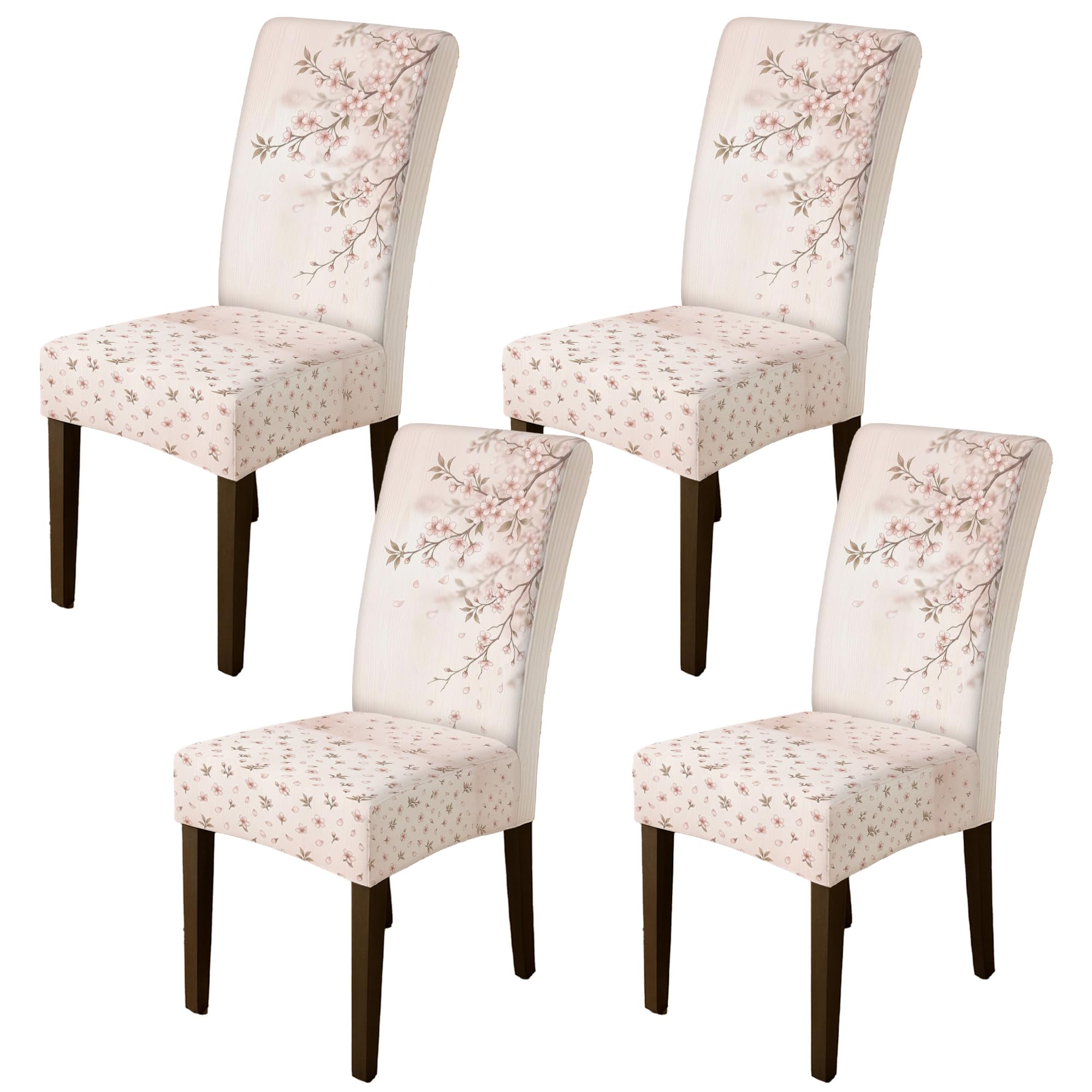 Housse de chaise salle à manger à fleurs lavable pour protéger et relooker