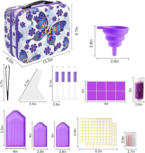 Miniatura 94 de ZORETCO Contenedores de almacenamiento de pintura de diamantes, 60 ranuras, kits de pintura de diamantes, accesorios y herramientas de pintura