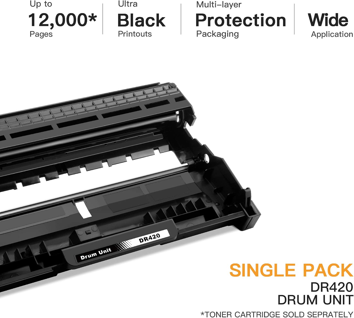 E-Z Ink (TM) Compatible Drum Unit (Not Toner) Replacement for Brother DR420 DR 420 High Yield for use with HL-2270DW HL-2280DW HL-2230 HL-2240 HL-2240D MFC-7860DW MFC-7360N DCP-7065DN (1 Drum Unit)