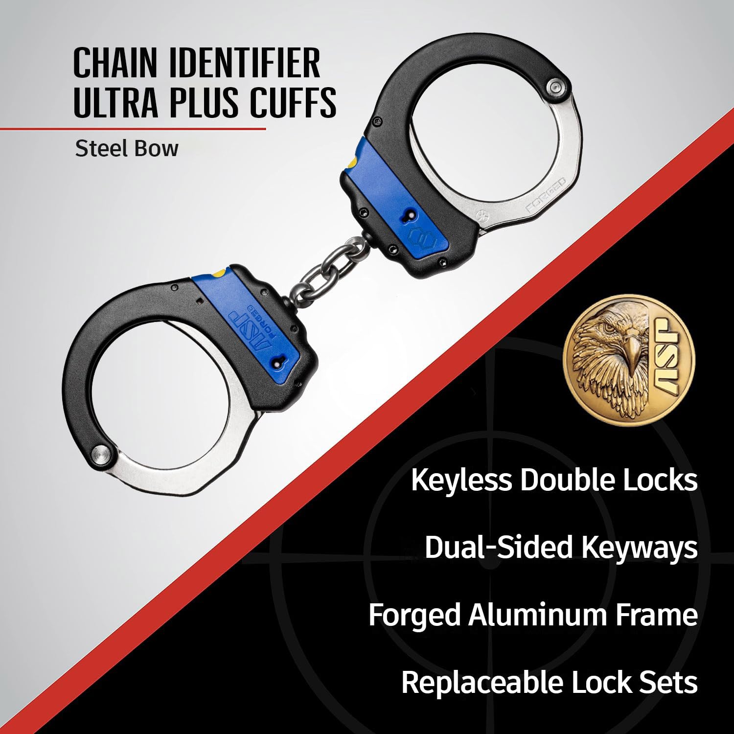 Training Chain Handcuff Snapklik.com : Identifier Ultra Plus Chain Handcuffs, Double-Locking ...