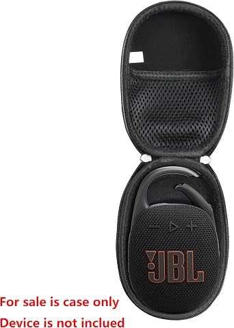 Hermitshell Hard Travel Case for JBL Clip 5 - Ultra-Portable Waterproof & Dustproof Bluetooth Speaker (Black)