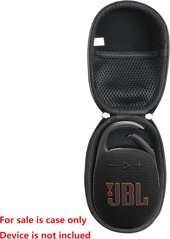 Hermitshell Hard Travel Case for JBL Clip 5 - Ultra-Portable Waterproof & Dustproof Bluetooth Speaker (Black)