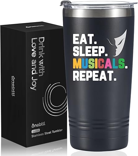 Onebttl Regalos de teatro, regalos de Broadway para músicos, actores y profesores de música en el Día Mundial del Teatro, cumpleaños y Navidad, vaso