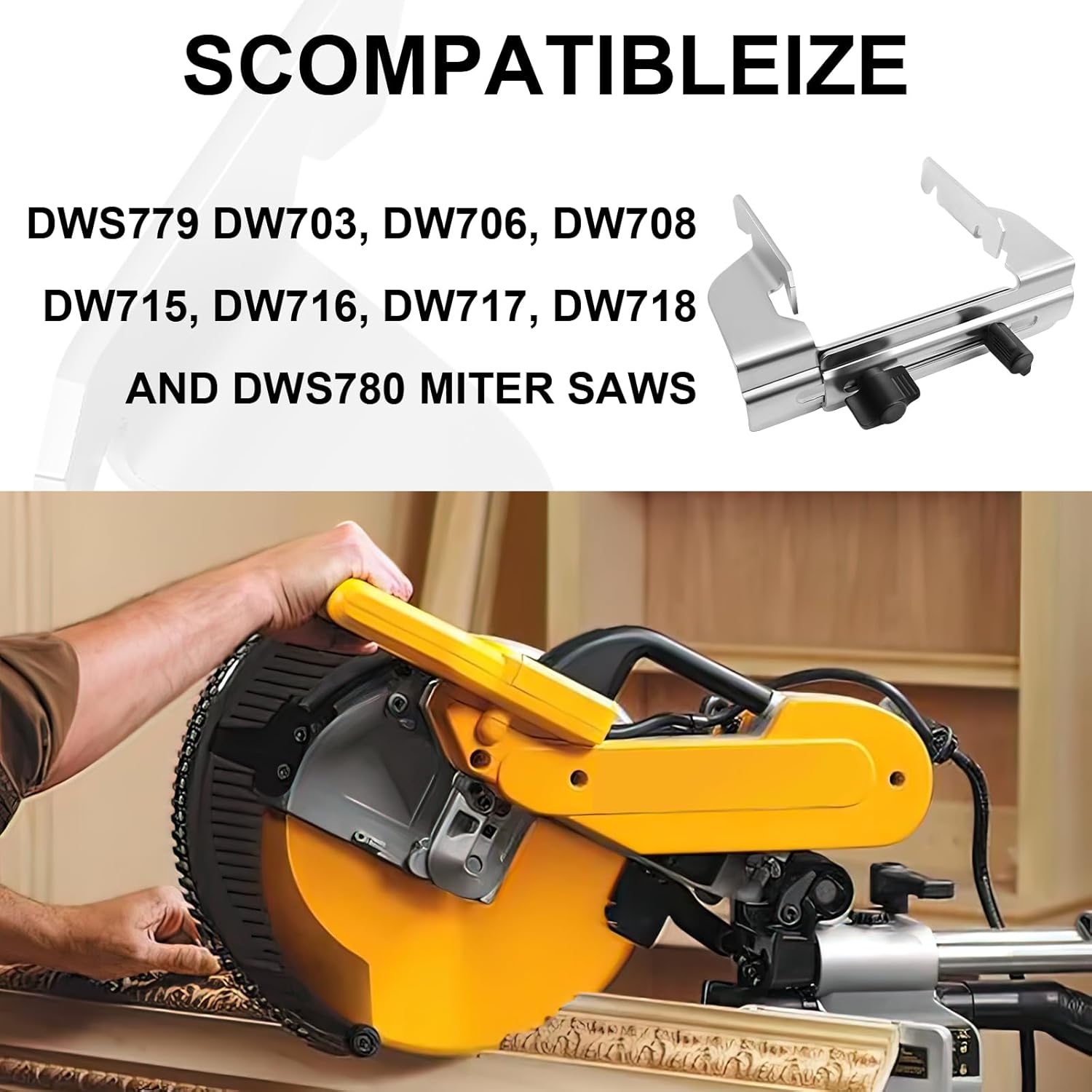 DW7084 Miter Saw Crown Stops Crown Moulding Stop Replacement for DEWALT Miter Saw DW703 DW706 DW708 DW712 DW715 DW716 DW718 – Crown Moulding Jig Tool Cutting Accessory