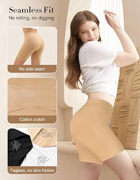 YADIFEN Slip Shorts for Under Dresses Women Seamless Anti Chafing