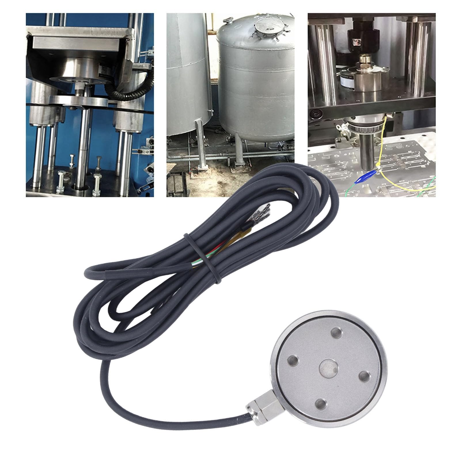 Edelstahl-Säulen-Wägezellensensor mit 100 kg Kapazität für Druck- und Zugkrafttests – industrielle Wägekomponente für Pressgeräte, Waagen und Messungen (100 kg)