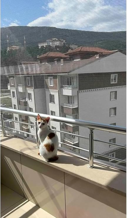 Balkon Filesi, Kedi Filesi, Kuş Filesi, 2,20 x 3 Metre, Beyaz