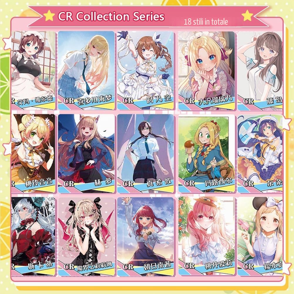 Goddess Story Waifu Cards 1YUAN14, Game Characters Erogenous Girl Goddess Cards - Scatola di carte collezionabili (1-14 FuGuang)